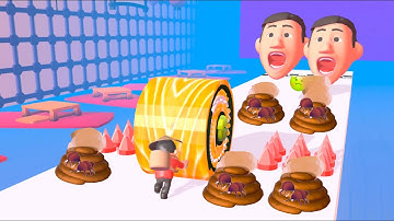 Sushi Runner! 💩🐛🍣 All Levels Gameplay Walkthrough Android iOS NEW LEVELS!!