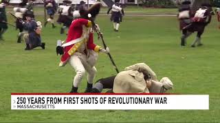 Revolutionary War reenactment; 250 years since the first shot