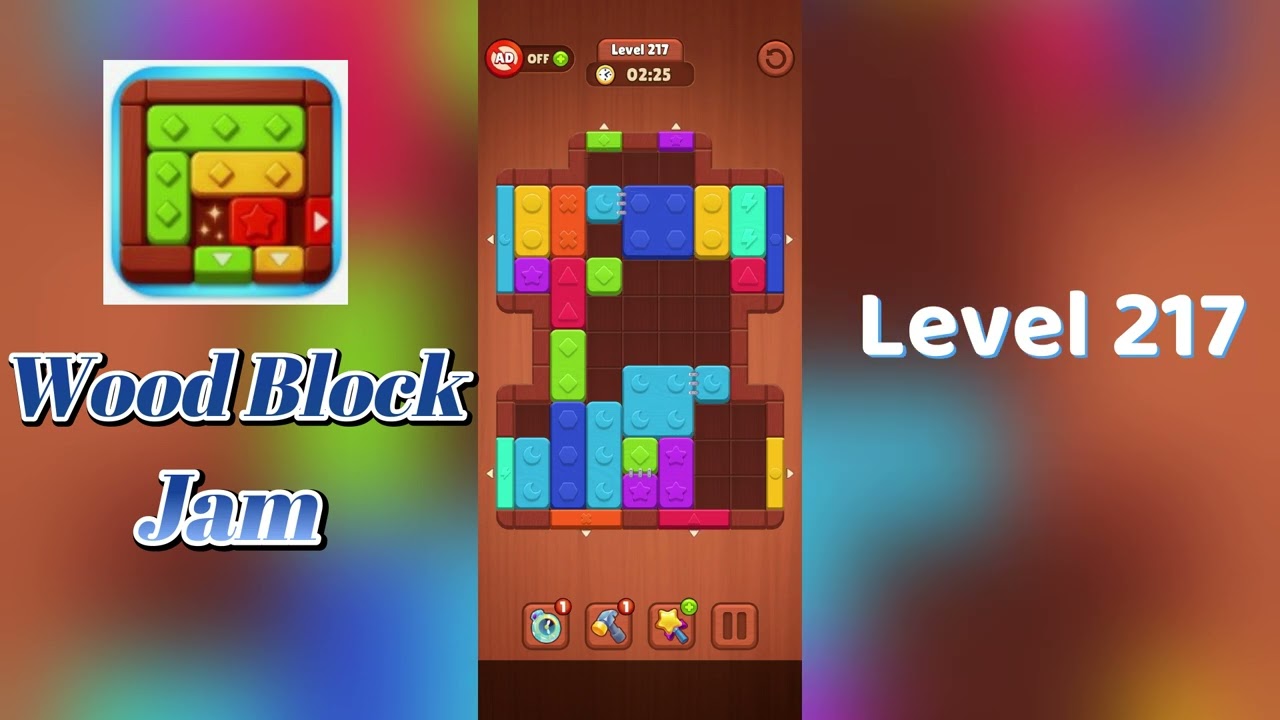 Wood Block Jam Level 217 Walkthrough | Step-by-Step Guide