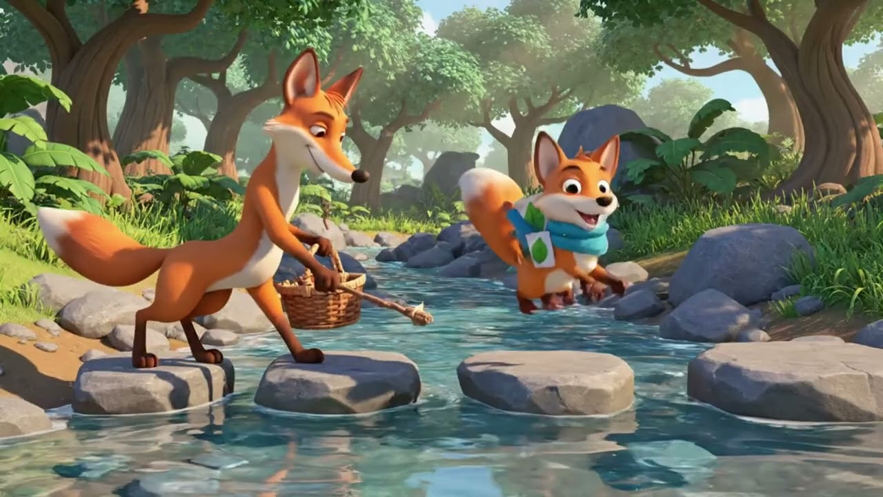 Fox Family Stories 🦊 Hide and Seek with Max & White Bunny 🐰Kids Cartoon