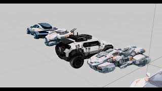 High Poly SciFi Vehicle Pack 3D Models