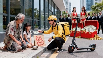 Rich family posed as beggars to test lost son, delivery boy gave last $100——rewarded $1T!