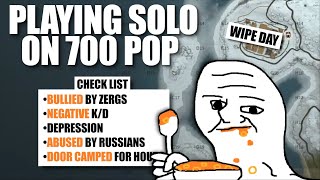THE PAIN OF PLAYING SOLO on a 700 POP SERVER on WIPE DAY | Rust Solo Survival (1 of 5)