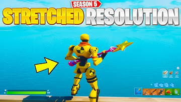 The *NEW* BEST Stretched Resolution To Use In Fortnite Season 5! 👀MORE FOV🚀FPS BOOST RESOLUTION!
