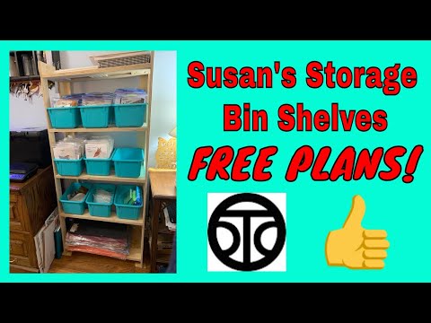 Susan's Storage Bin Shelves (FREE PLANS!)