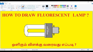 How to draw fluorescent lamp || MS PAINT || smart sky