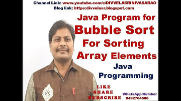 Bubble Sort Algorithm With Java Program || Bubble Sort || Bubble Sort in Java with Example ||