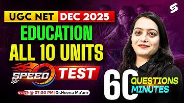 UGC NET Dec 2025 | UGC NET Education Paper 2 | All 10 Units UGC NET By Dr. Heena Mam