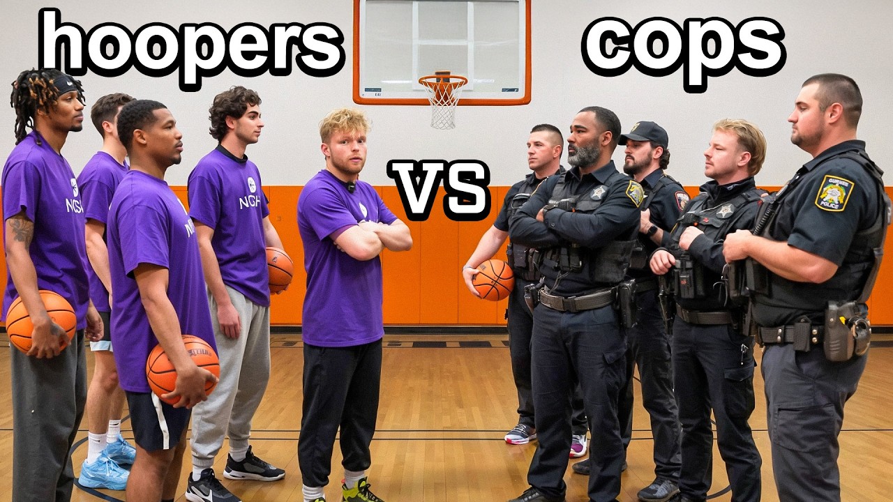 Officer Python's Basketball Hoopers VS Police Officers (5v5 Basketball) - YouTube