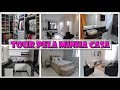 TOUR PELA MINHA CASA: Mostrei toda minha mansão kkk, Sala, Cozinha, Closet, Móveis planejados e mais