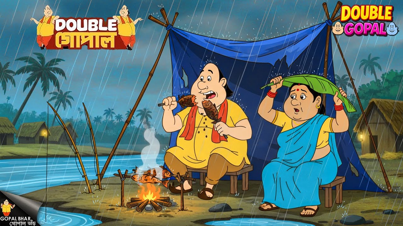 তীব্র বৃষ্টিতে গোপাল ভার মাছ ভেজে খেয়েছিল। | Gopal Bhar | গোপালভাঁড় | Double Gopal | New Episode