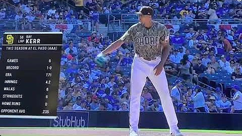 Raymond Kerr making Major League debut,first pitch...