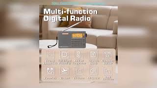 A must-have product! SIHUADON R108 DSP AM FM SW Airband Portable Radio 500Presets Alarm Sleep Time