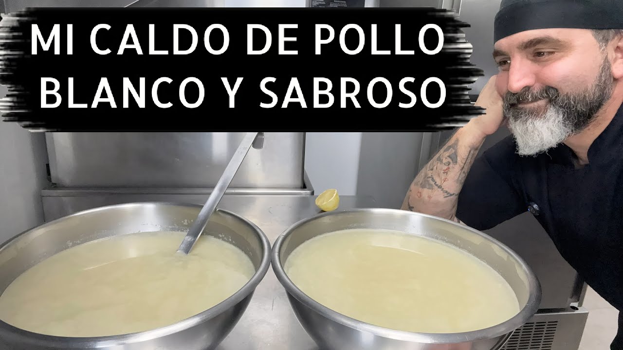 Caldo de pollo blanco y sabroso, te cuento la función y que nos aporta cada ingrediente.