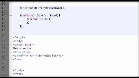Tutorial: Basic Show and Hide with jQuery