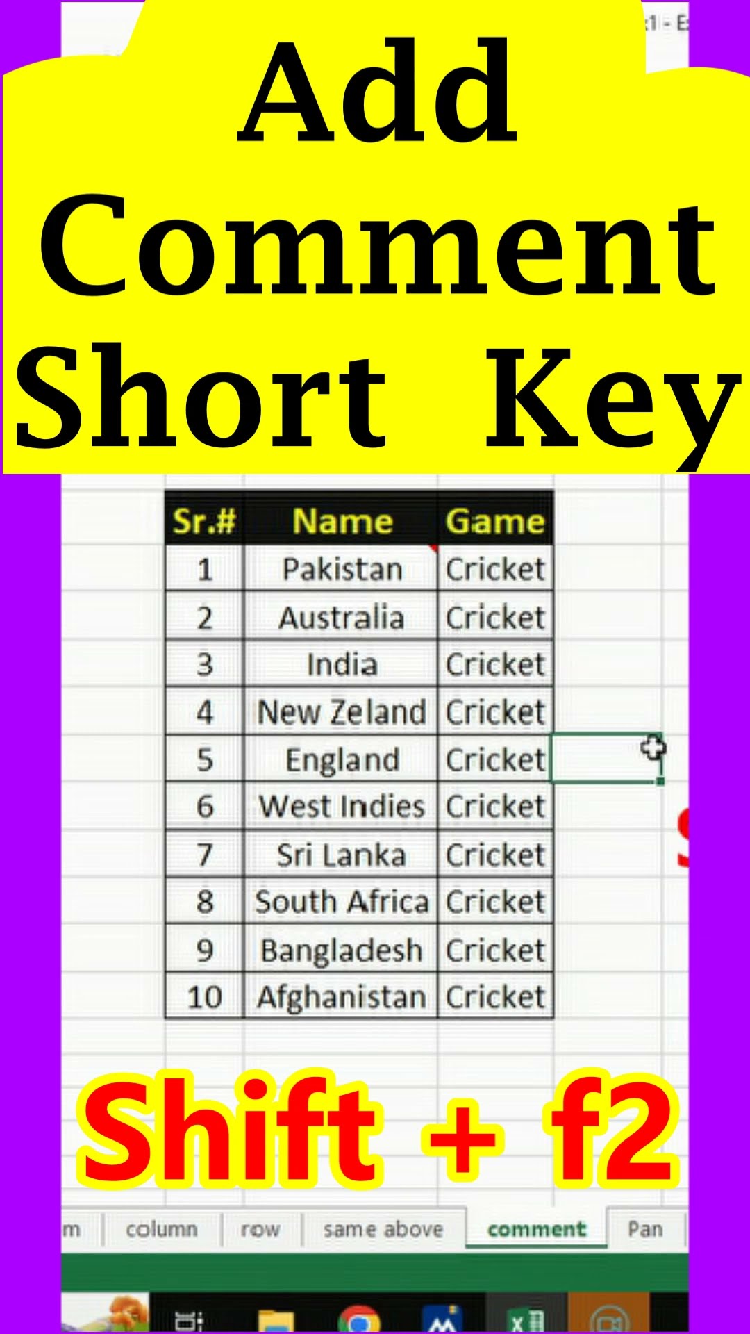 Add Comment In Excel Add Comment In Excel Sheet Short Key Learn Add Comment In Excel Add Comment In Excel Sheet Short Key Learn