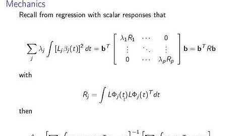 Lecture 17: Function to Scalar Linear Models - Part 2