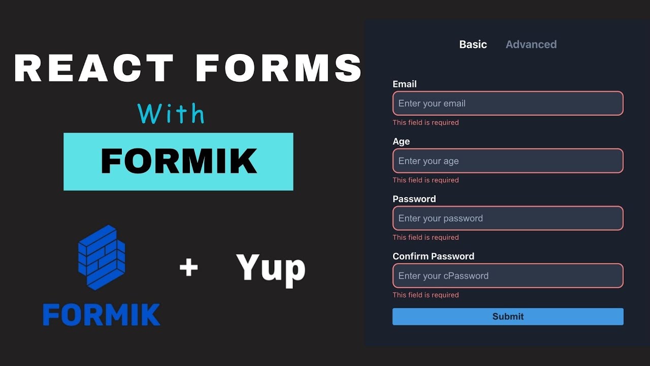 React Form Validation with Formik | Tamil - YouTube