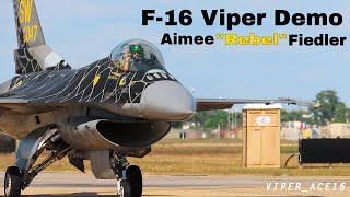 2022 USAF F-16 Viper Demo (FULL Airshow) - Aimee “Rebel” Fiedler) - Wings Over Houston 2022 - Day 2