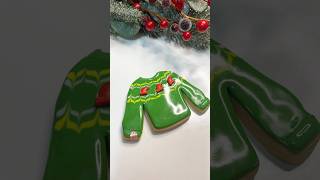 Christmas Jumper Cookie |Ugly Sweater Cookie |Cookie decorating #christmascookies #cookiedecorating