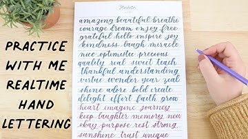 Practice Handlettering With Me! | Realtime Calligraphy | How To Handletter