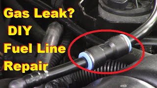 Gasoline Leak?  Easy DIY Nylon Fuel Line Repair