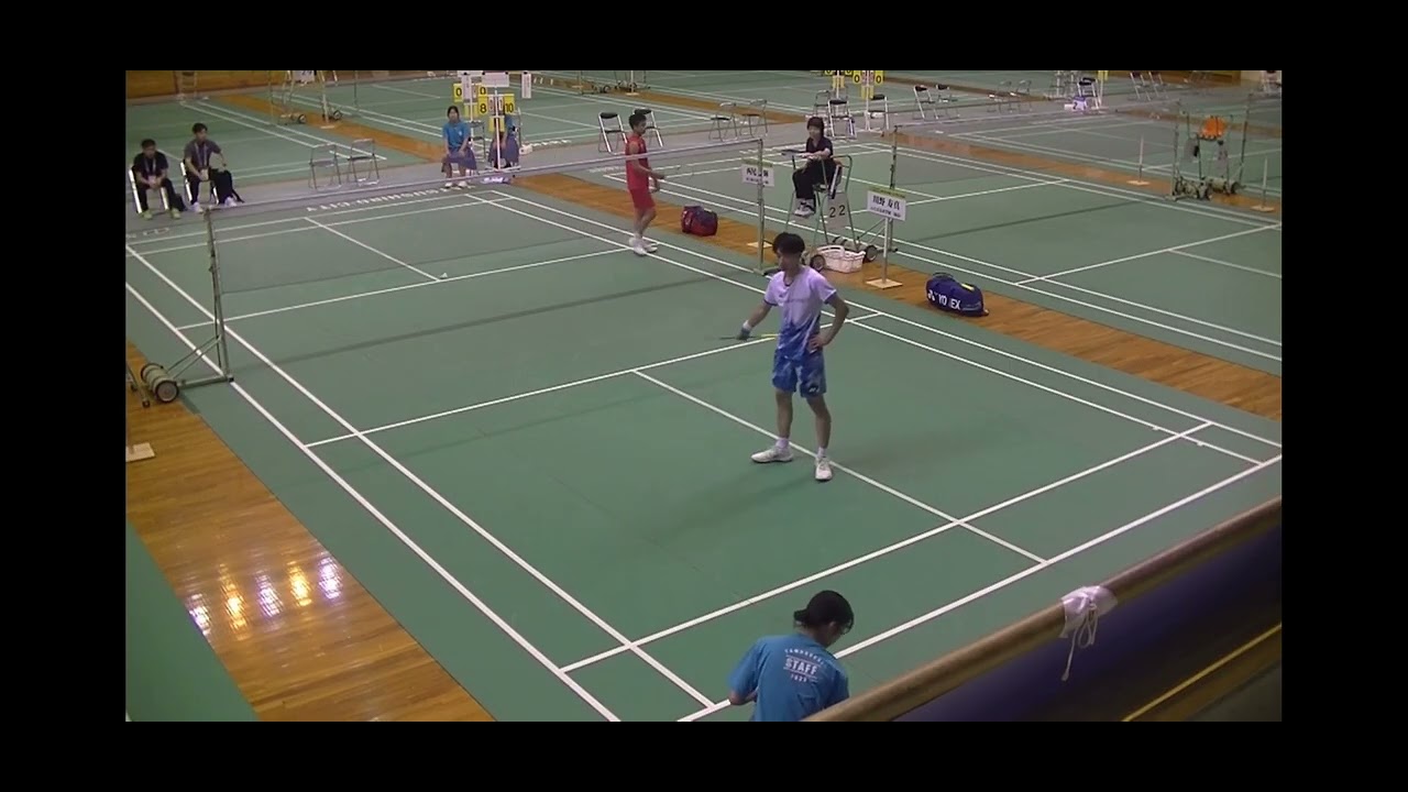 インハイ2025男子シングル準々決勝川野対西尾