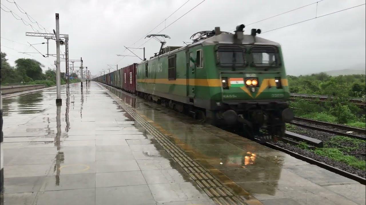 Concor freight train skipping Kelve road Indian Railway YouTube