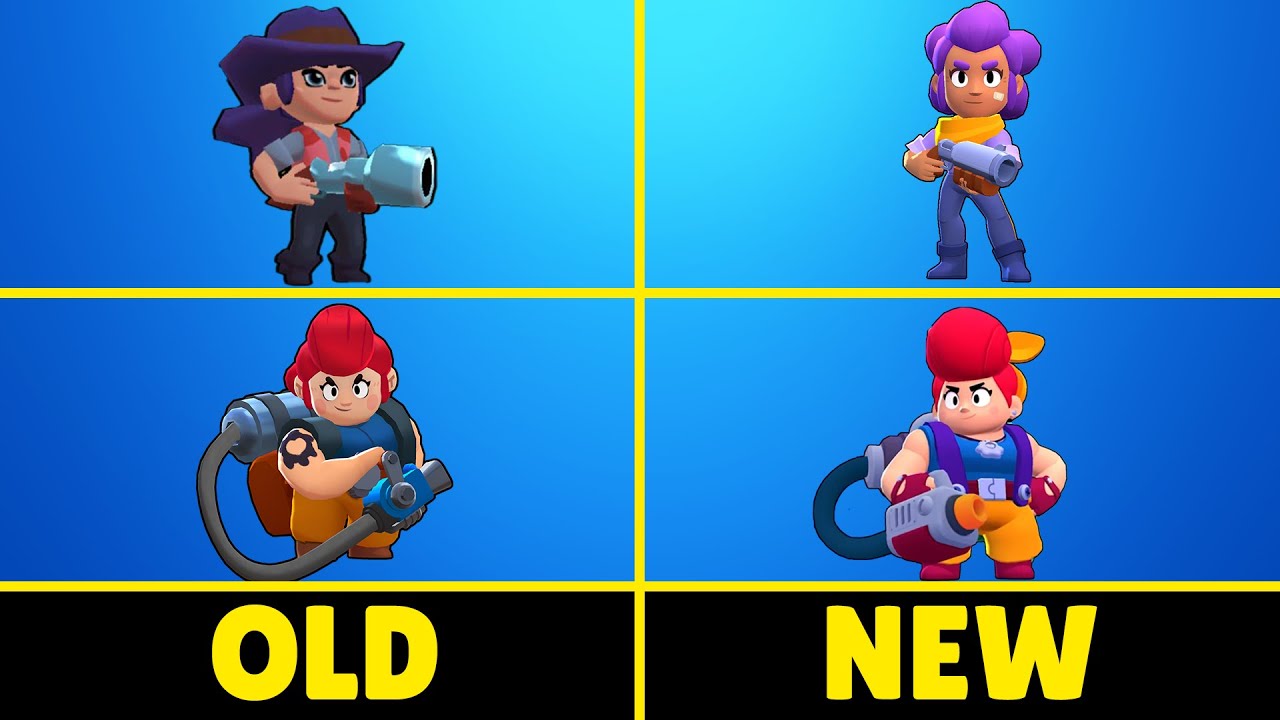 Old Vs New Models All Brawl Stars Remodels Youtube - brawl stars remodel ideas