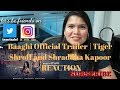 Baaghi Official Trailer | Tiger Shroff and Shraddha Kapoor | Sajid Nadiadwala | Sabbir Khan|REACTION