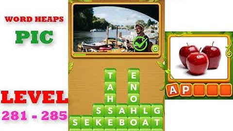 Word Heaps: Pic Puzzle Level 281 - 285 | All Answers | Walkthrough