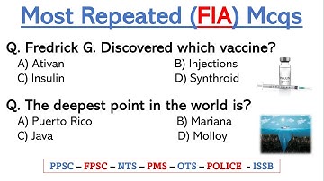 Top Most Repeated (FIA) Mcqs from Past Papers || Constable, SI, ldc & udc Past Papers