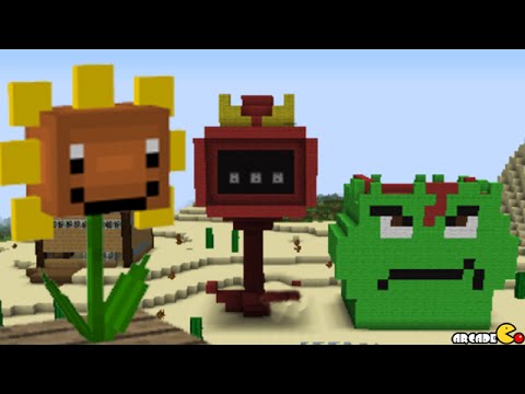 Minecraft & Plants Vs Zombies 2 Mod Mega Fire Peashooter 