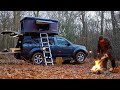 10 second roof tent  solo overnighter in the forest