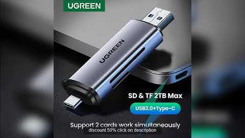 UGREEN Card Reader USB3.0&USB C to SD MicroSD TF Thunderbolt 3 for PC Laptop Accessories Smart Memor