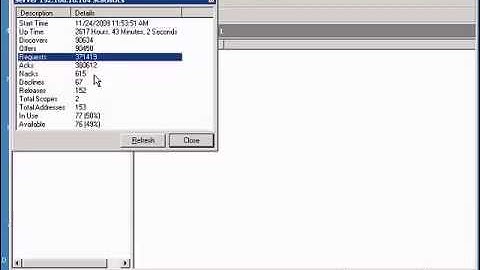 DHCP Statistics in Windows