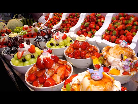 Видео: Различный ! Свежие фрукты с стружкой льда | Корейская уличная еда