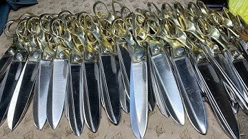 Mass Production Of Scissors In Factory. Making Tailor Scissors