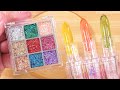 【ASMR】化粧品でクリアスライムの色付け #69【スライム動画】