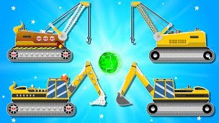 Learning Scary Construction Vehicles for Kids with Cars garage - Evil to Good Transformation Videos