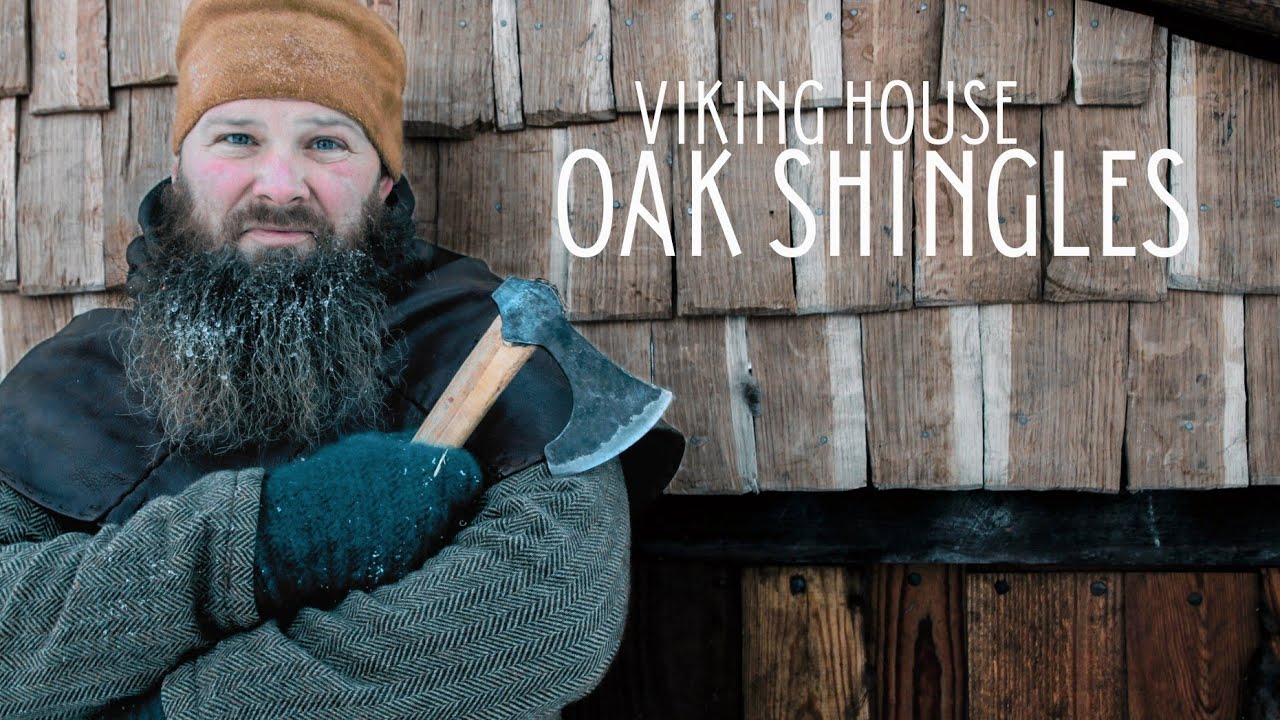 Building a Viking House with Hand Tools (14) | Cladding Walls with Oak Shingles in Extreme Cold!