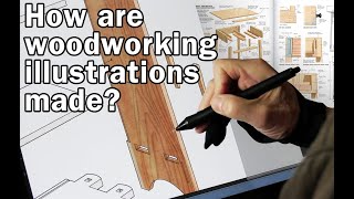 How are woodworking illustrations made?