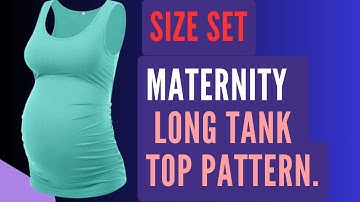 Size Set Maternity Long Tank Top Pattern Making | Maternity Fashion | Winda Cad Tutorial |