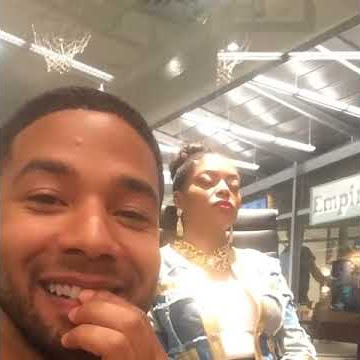 Jussie Smollett and Taraji P Henson Empire S2 E1 behind the scenes