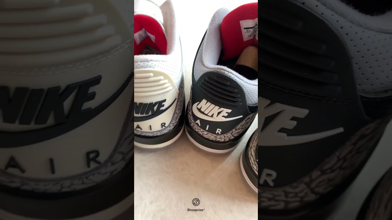 AIR JORDAN 3 WHITE CEMENT VS BLACK CEMENT