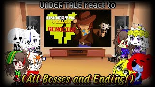 UNDERTALE reacts to UNDERTALE YELLOW: Genocide Route (All Bosses and Ending!)