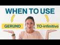 When to use GERUND (ing) and TO infinitive (to) 😎