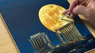 How to Draw a Full Moon / Acrylic Painting for Beginners by Joony art 37,321 views 1 month ago 10 minutes, 1 second