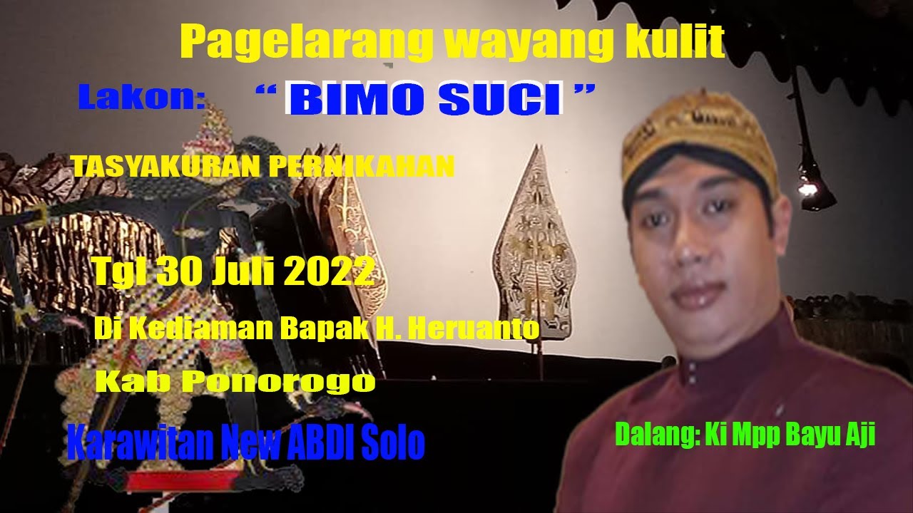 LIVE PAGELARAN WAYANG KULIT LAKON 