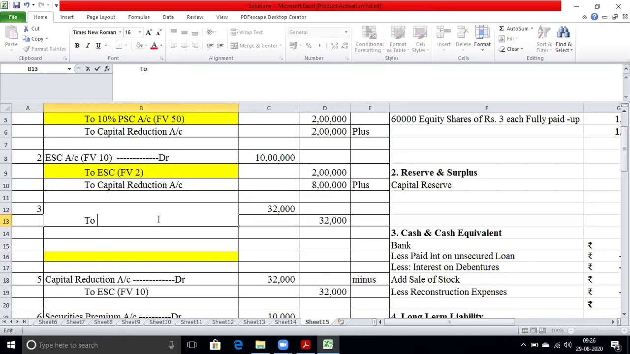 Internal Reconstruction YouTube